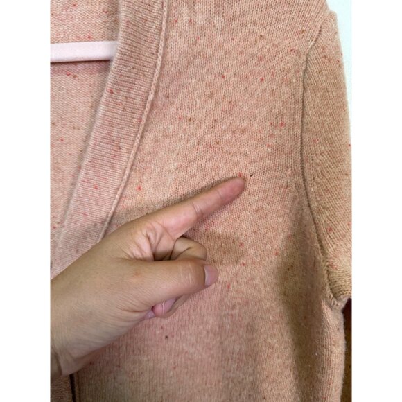Madewell Merino Wool Donegal Maysfield Cardigan Sweater Peach Oversized M - Picture 7 of 15